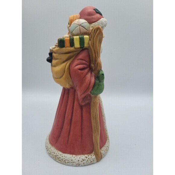 Vintage Santa 10" Musical Figurine Music Box North Pole Country Christmas - Picture 2 of 7